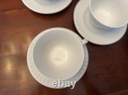 Set of 5, 20 Piece Claremont by Gibson White Place Settings Dinner, Salad, Cup