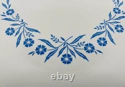 Set of 6 Blue Cornflower Flowers Centura By Corning Ware 10 Dinner Plates White