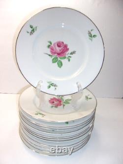 Set of 81-Pc Hutschenreuther Pink Rose Bone China Dinnerware for 12, Germany