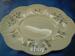 Shelley Blue Rock Flowers Dainty Gravy Bowl And Under Plate 13591 Blue Trim