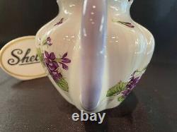 Shelley Dainty Shape Violets Large Teapot Mauve Trim # 13821 Wow