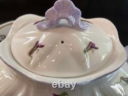 Shelley Dainty Shape Violets Large Teapot Mauve Trim # 13821 Wow