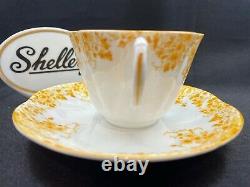 Shelley Dainty Yellow 51/y Cup And Saucer Yellow Trim Rings