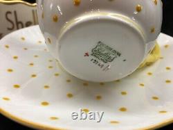 Shelley Dainty Yellow Polka Dots Cup And Saucer Wow