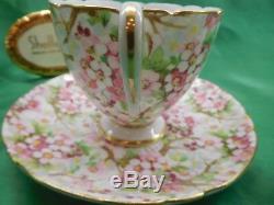 Shelley MAYTIME CHINTZ RIPON SHAPE CUP AND SAUCER GOLD TRIM #13386