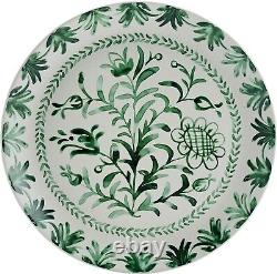 Sicily Green 12 Piece Dinnerware Plate Bowl Set, Service for 4