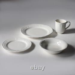 Siena 16 piece Stoneware Dinnerware Set White by Euro Ceramica