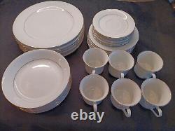 Six (6) Piece Place Setting of Vintage Sakura Classic Gold China 1996