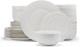 Sonya White 24-Piece Dinnerware Set for 8 Elegant Plates & Bowls