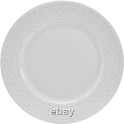 Sonya White 24-Piece Dinnerware Set for 8 Elegant Plates & Bowls