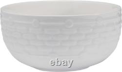 Sonya White 24-Piece Dinnerware Set for 8 Elegant Plates & Bowls