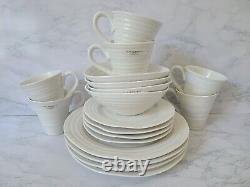 Sophie Conran Portmeirion 18 Pc Dinnerware Lot in White Plates Bowls Mugs #794