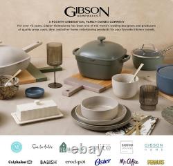 Sophisticated 30-Piece White Porcelain Dinnerware Set with Gold Accents for 6