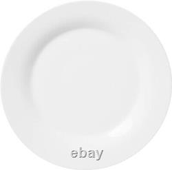 Sophisticated and Versatile White Porcelain Dinnerware Set 45 Piece Set