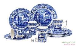 Spode Blue Italian 12 Piece Blue And White Dinnerware Set China Dinner Sets