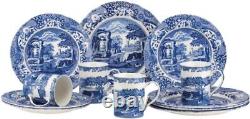 Spode Blue Italian 12-Piece Dinnerware Set Service for 4 Dinner Plate