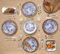 Spode Blue Italian 12-Piece Dinnerware Set Service for 4 Dinner Plate