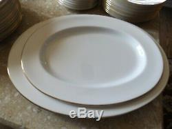 Spode Classic White Bone China withGold Trim China Dinnerware Dish Service 75 Pc