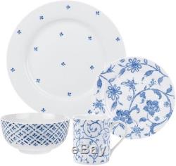 Spode Home Blue Indigo Porcelain Dinnerware 16-piece Set Service for 4 NEW