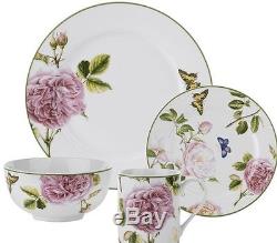 Spode Pink Roses Fine China Dinnerware 32-piece Set Service for 8 NEW FREE SHIP