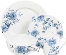Spode Vintage Blue Florals Dinnerware 32-piece Dish Set Servic for 8 NEW