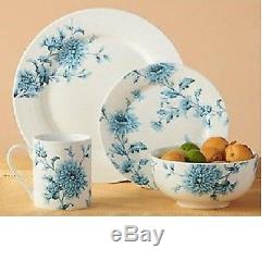 Spode Vintage Denim Blue Florals Dinnerware 16-piece Dish Set for 4 NEW FREESHIP