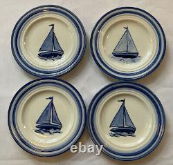 Stangl Pottery DELLA-WARE'Riviera' Set of 12 SAILBOAT Plates Made in USA, 1940