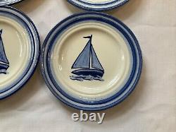 Stangl Pottery DELLA-WARE'Riviera' Set of 12 SAILBOAT Plates Made in USA, 1940