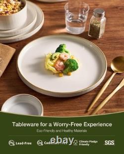 Star 12-Piece Stoneware Dinnerware Set, Service for 4, White