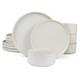Star Dinnerware Sets, Plates and Bowls Set Set(12pcs) Full Glaze Matte White