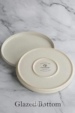 Star Dinnerware Sets, Plates and Bowls Set Set(12pcs) Full Glaze Matte White