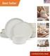 Star Dinnerware Sets, Plates and Bowls Set for 4, 12 Pieces Ribbed Dishes C