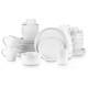 Stone Lain Albie Stoneware 32 Piece Dinnerware Set, Service for 8, White Speckle