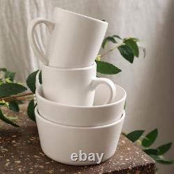 Stone Lain Albie Stoneware 32 Piece Dinnerware Set, Service for 8, White Speckle
