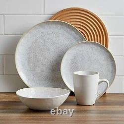 Stone lain Romy Stoneware Dinnerware Set 16-Piece Service for 4 White