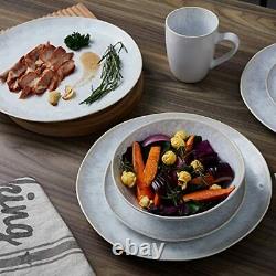 Stone lain Romy Stoneware Dinnerware Set 16-Piece Service for 4 White