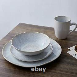 Stone lain Romy Stoneware Dinnerware Set 16-Piece Service for 4 White