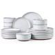 Stoneware Dinnerware Set Reactive Glaze Chip Resistant Plates Bowls 12 pcs New