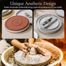 Stoneware Dinnerware Set Reactive Glaze Chip Resistant Plates Bowls 12 pcs New