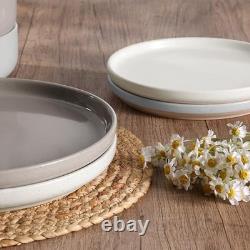 Stoneware Dinnerware Sets, 18 18 Pieces Service for 6 Speckled Multicolor