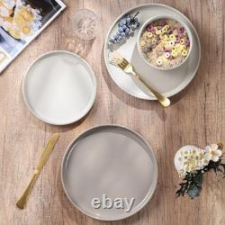 Stoneware Dinnerware Sets, 18 18 Pieces Service for 6 Speckled Multicolor