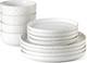 Stoneware Dinnerware Sets Service for 4, 12 Pcs Reactive Glaze Plates and Bowls