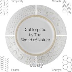 Stoneware Dinnerware Sets Service for 4, 12 pcs Reactive Glaze Plates and Bowls