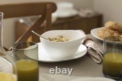 Studio 1414 Curve 16-Piece Dinnerware Set, Bone China, White