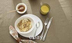 Studio 1414 Curve 16-Piece Dinnerware Set, Bone China, White