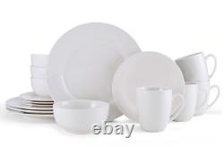 Studio Nova Kendall 16 Piece White Dinnerware Set H1631 Service for 4