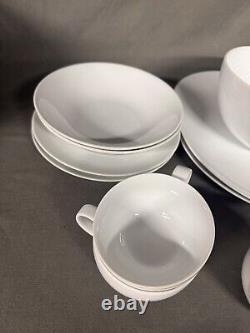 Studio Nova Tivoli White 30 Piece Set Plates Saucers Sugar Bowl & Lid Creamer