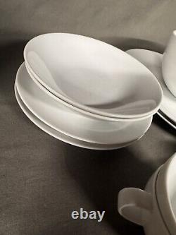 Studio Nova Tivoli White 30 Piece Set Plates Saucers Sugar Bowl & Lid Creamer