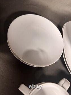 Studio Nova Tivoli White 30 Piece Set Plates Saucers Sugar Bowl & Lid Creamer