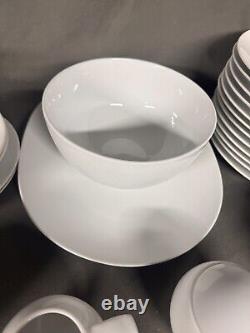 Studio Nova Tivoli White 30 Piece Set Plates Saucers Sugar Bowl & Lid Creamer